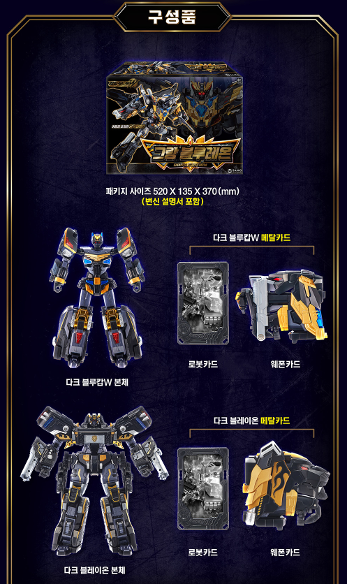 Metal Cardbot W GRAND BLUE LEON DARK EDITION Combining Robot K-Toy | PRE-ORDER